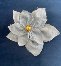 Load image into Gallery viewer, Denim Flower Pin
