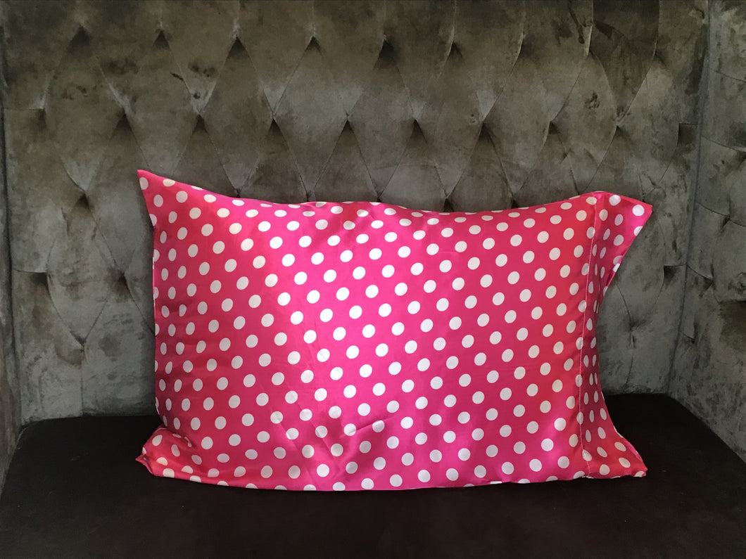 Pink and White Dot Pillow Case